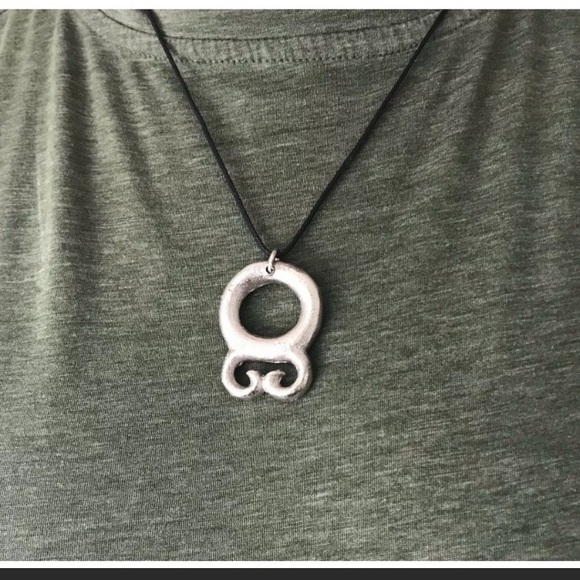 Other - Bronze Troll Cross Pendant On A Cord